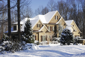 beautiful snowy plymouth home