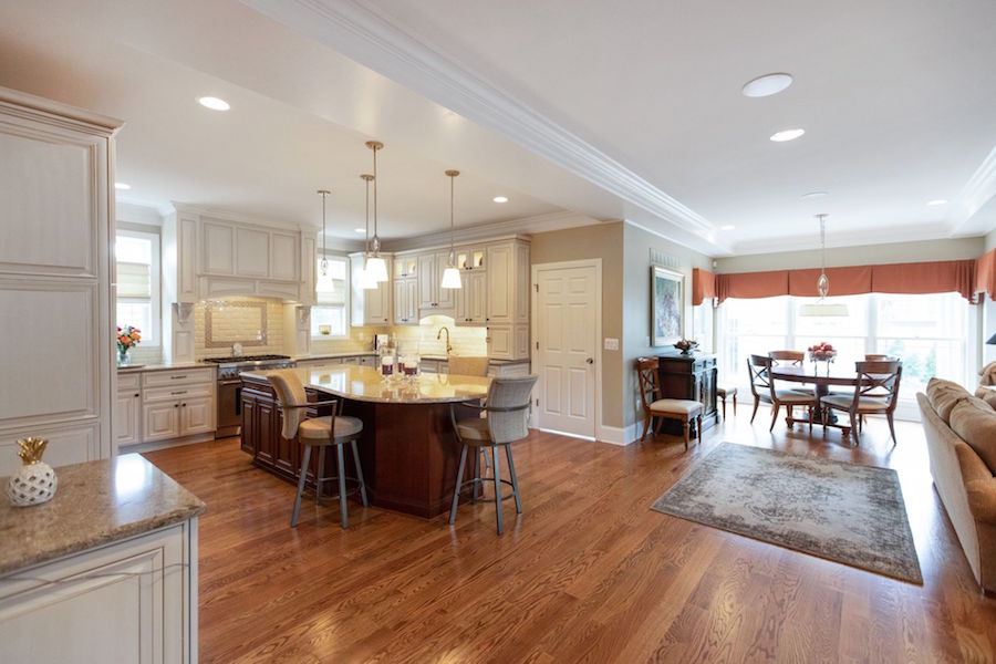 The kitchen and informal dining space.