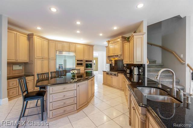 The gourmet kitchen at the custom-built Plymouth home.